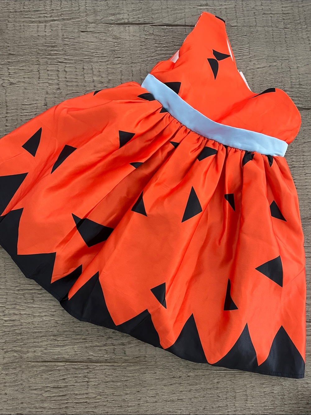 Flintstones Pebbles Toddler Orange Pumpkin Kids Costume Dress Size 4Y